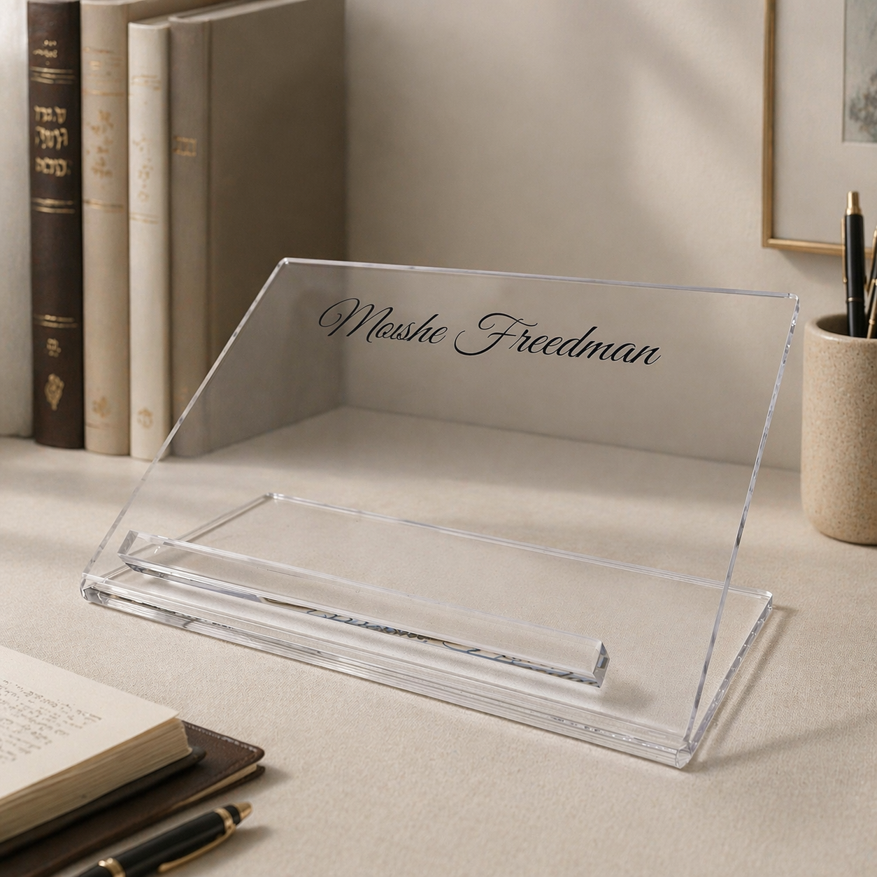 Signature_desktop Shtender with personalization